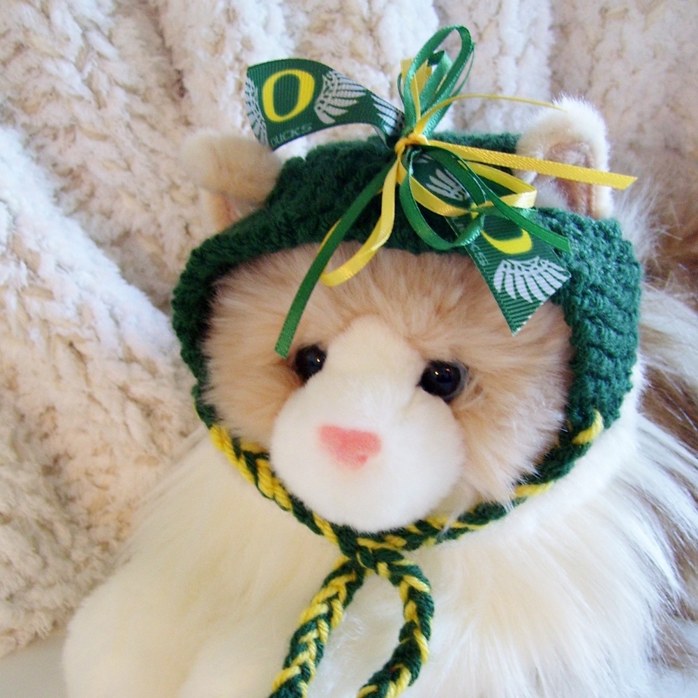 University Of Oregon DUCKS Handmade Cat Hat